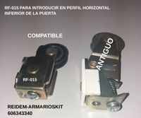 RUEDA ESPECIAL PARA INTRODUCIR EN PERFIL INFERIOR HORIZONTAL DE LA PUERTA CORREDERA, CON LA MEDIDA ADECUADA AL ALOJAMIENTO QUE SE DESCRIBE RUEDA ESPECIAL PARA INTRODUCIR EN PERFIL INFERIOR HORIZONTAL DE LA PUERTA CORREDERA, CON LA MEDIDA ADECUADA AL ALOJAMIENTO QUE SE DESCRIBE