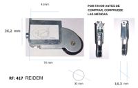 RF-417 RUEDA ESPECIAL INSERTA EN PERFIL HORIZONTAL SE CORRESPONDE CON FABRICACIONES DE HACE MÁS DE 20 AÑOS