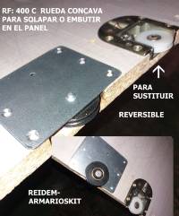 RF: 400 - C RUEDA COMPATIBLE PARA EMBUTIR EN PANEL O TEBLERO RF: 400 - C RUEDA COMPATIBLE PARA EMBUTIR EN PANEL O TEBLERO